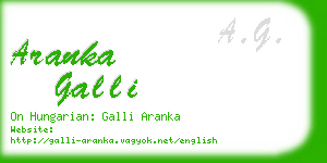 aranka galli business card